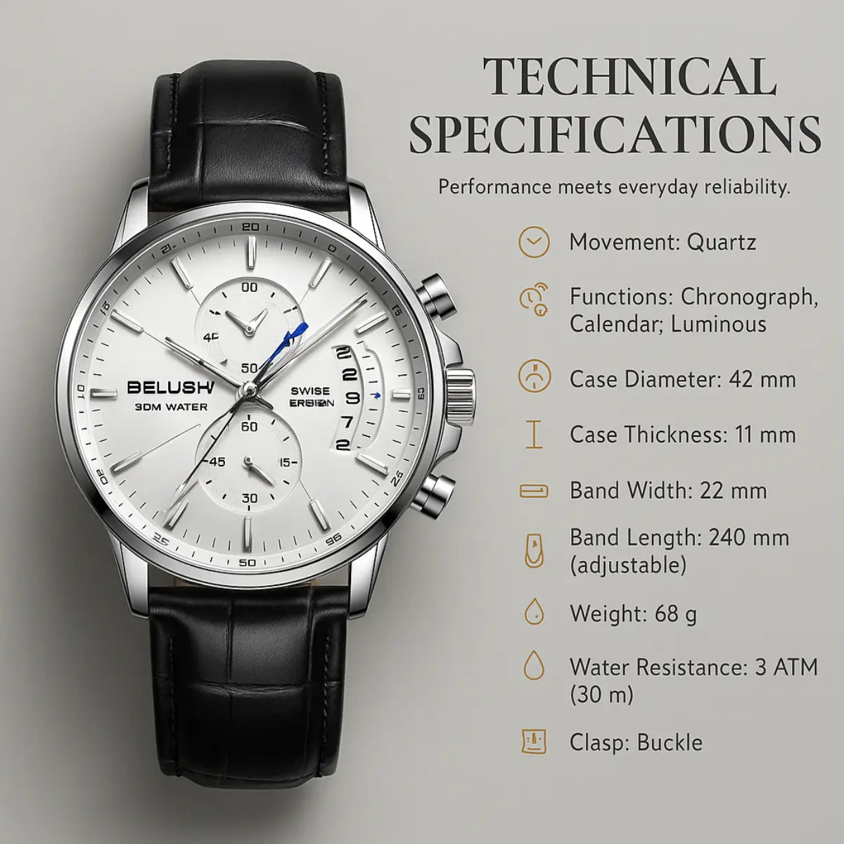 Chronosport – Luxury Quartz Business Sports Watch for Men