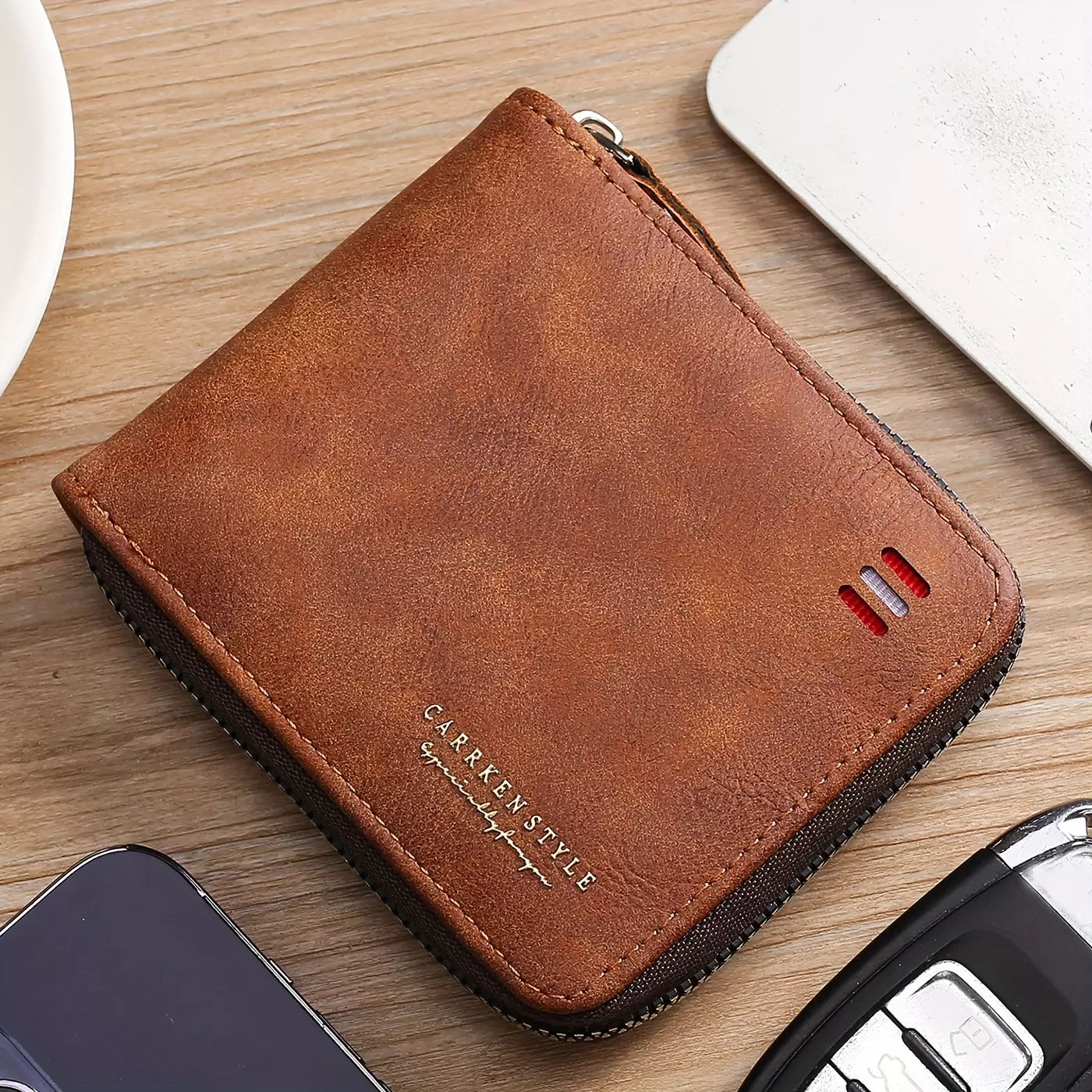 Vintage Guard – Men’s PU Leather Zipper Wallet