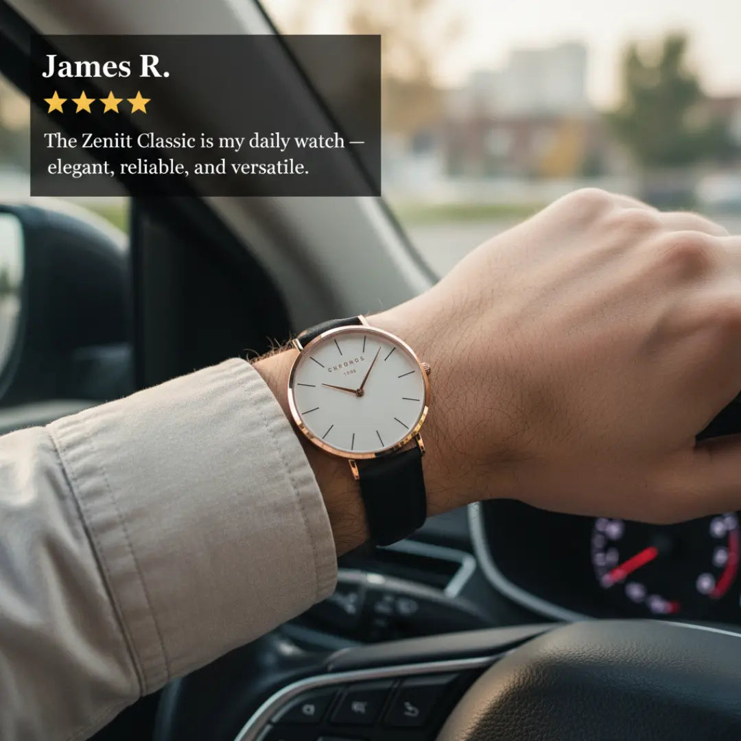 Zenith Classic – Quartz Casual Leather Watch