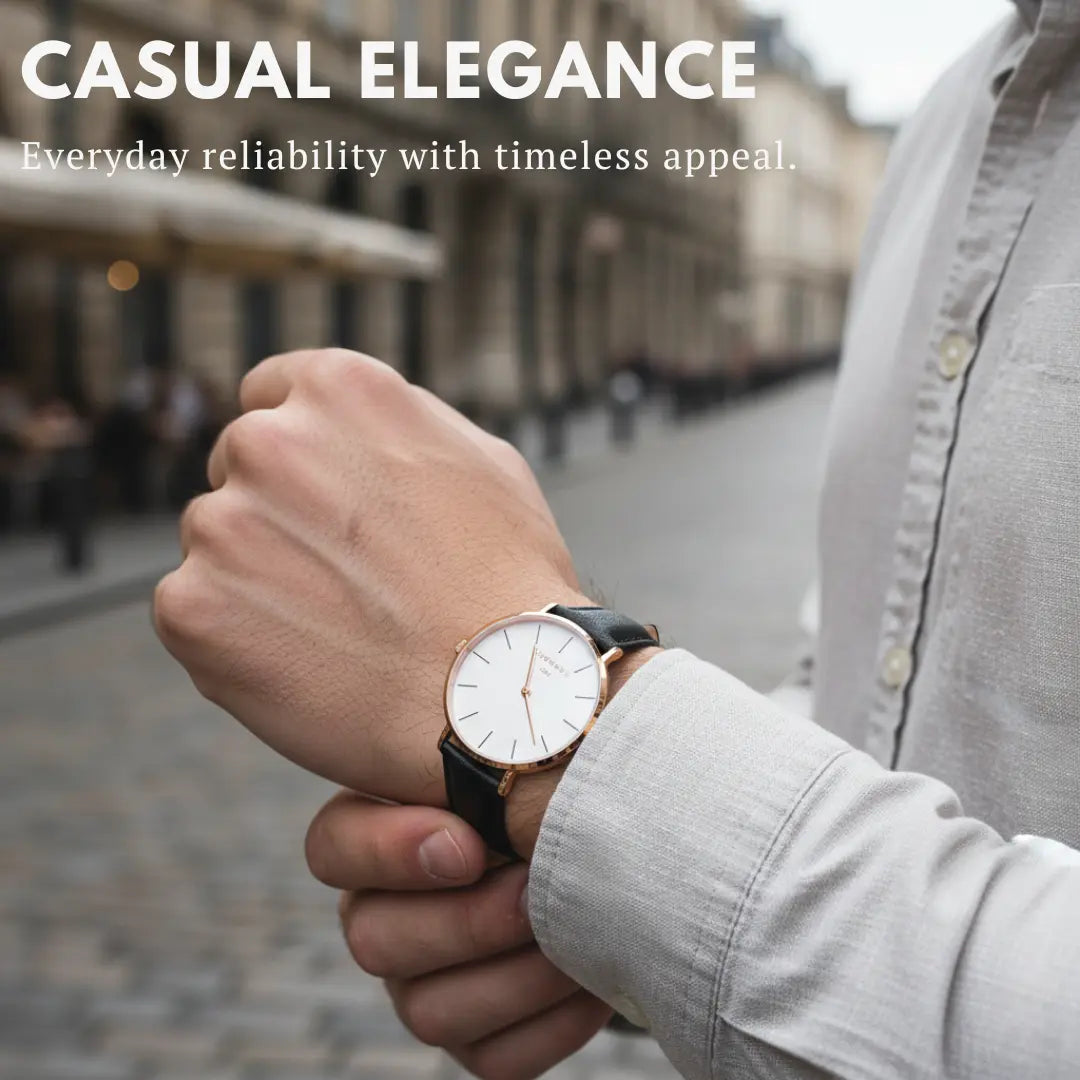 Zenith Classic – Quartz Casual Leather Watch