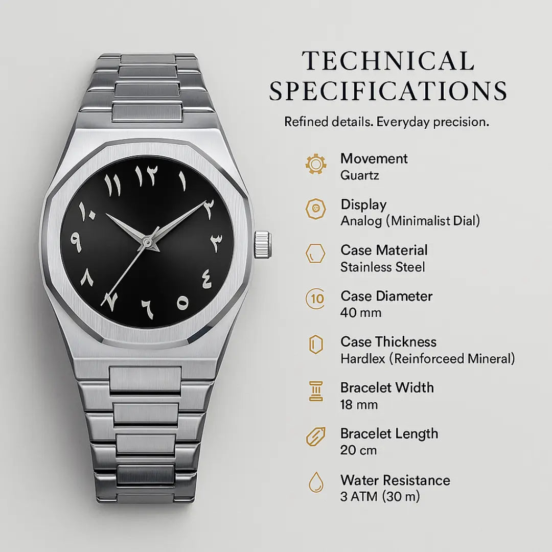 Zenith Steel Luxury Minimalist Quartz Watch