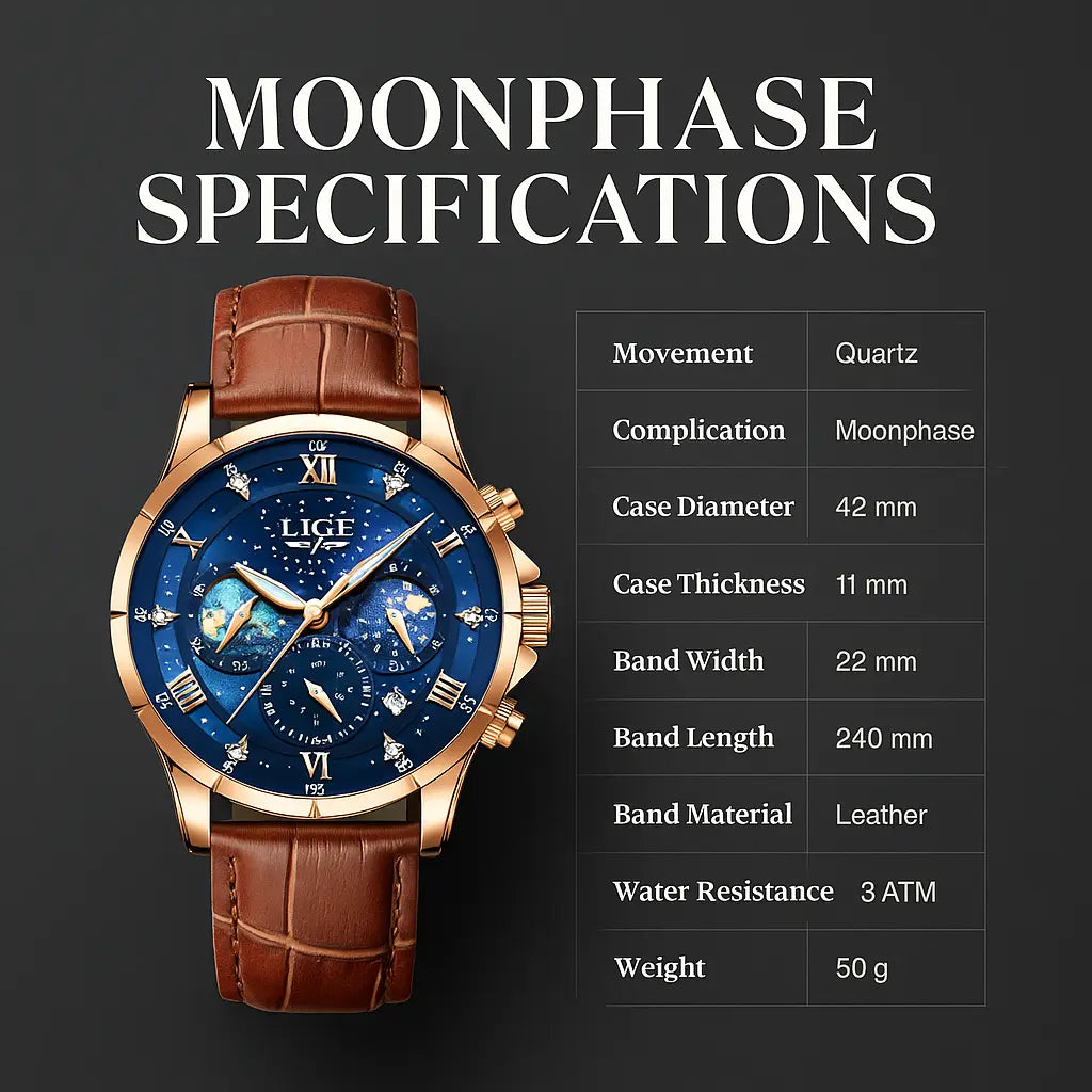 Eclipse Moonphase Luxury Watch