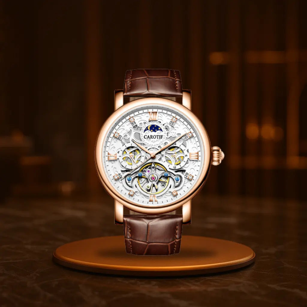 Business Leather Band Mechanical Automatic Men's Watch
