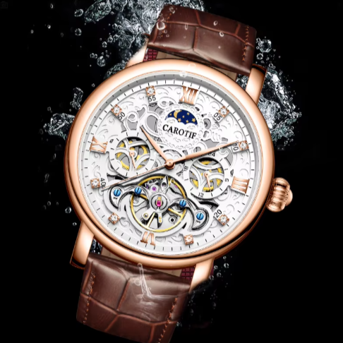 Business Leather Band Mechanical Automatic Men's Watch