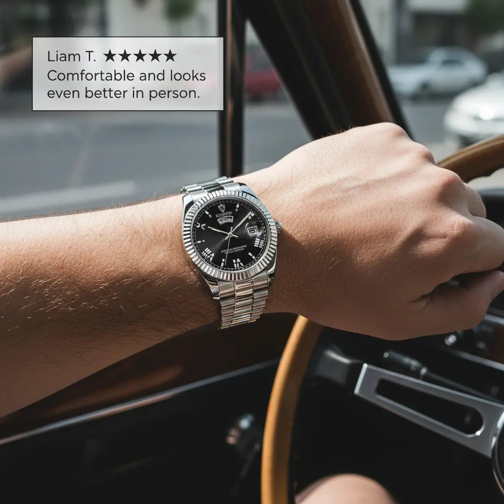 HOVX Aurelius Steel Men’s Watch