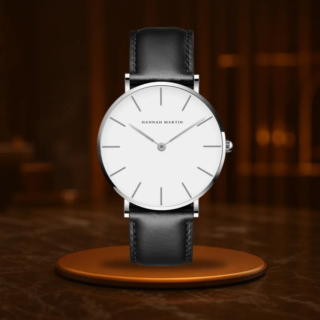 HOVX Eclipse Classic – Minimalist Leather Men’s Watch 40mm