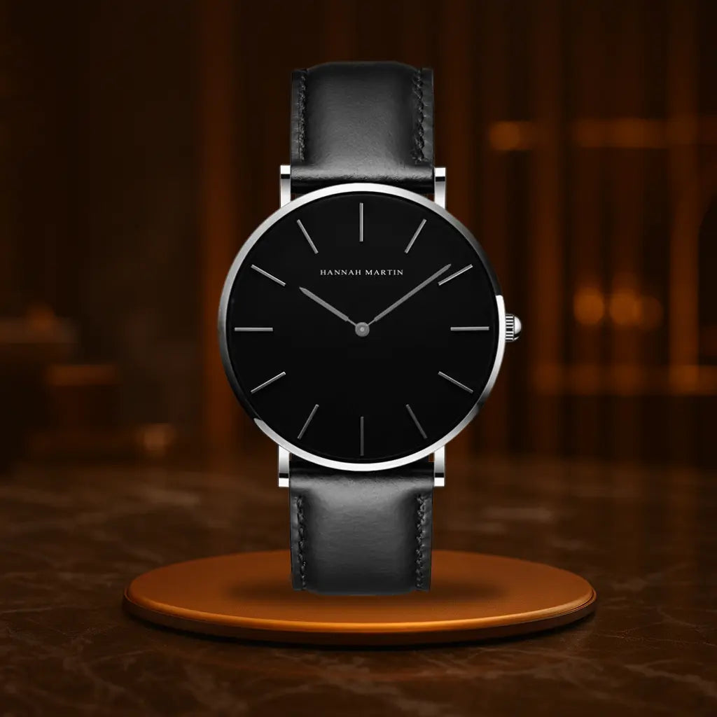 HOVX Eclipse Classic – Minimalist Leather Men’s Watch 40mm