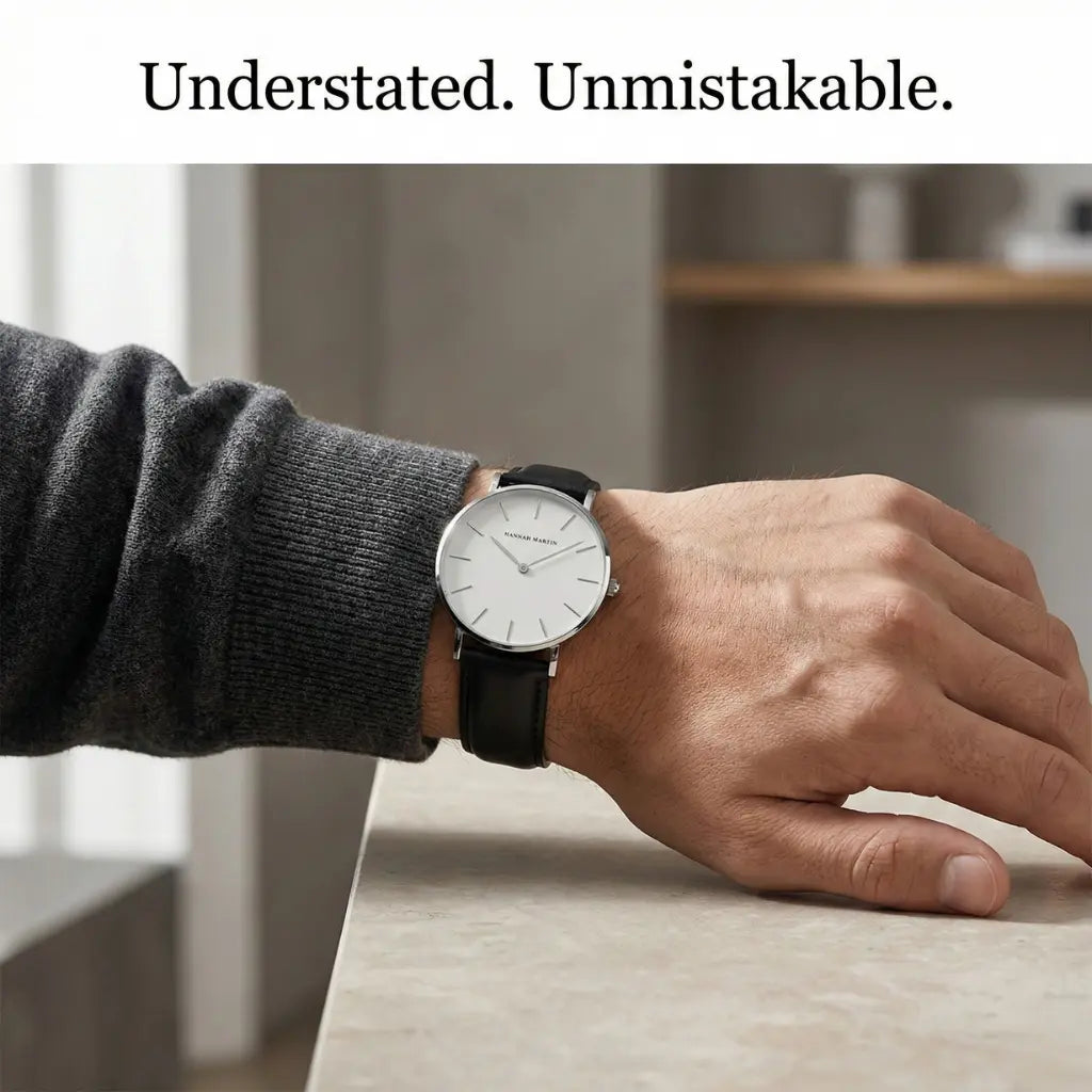 HOVX Eclipse Classic – Minimalist Leather Men’s Watch 40mm