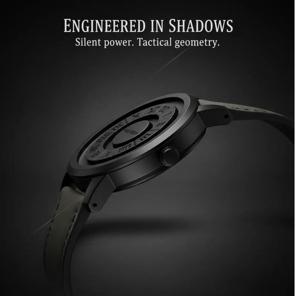 HOVX Eclipse Vortex – Men’s Quartz Leather Watch