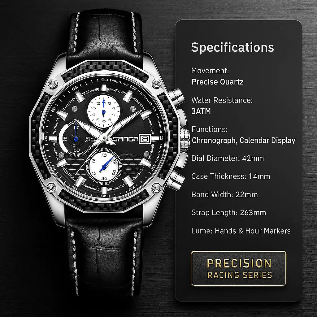 Quartz Chronograph Racing Men's Watch