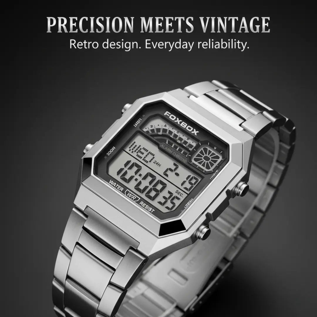 RetroSquare Digital Watch