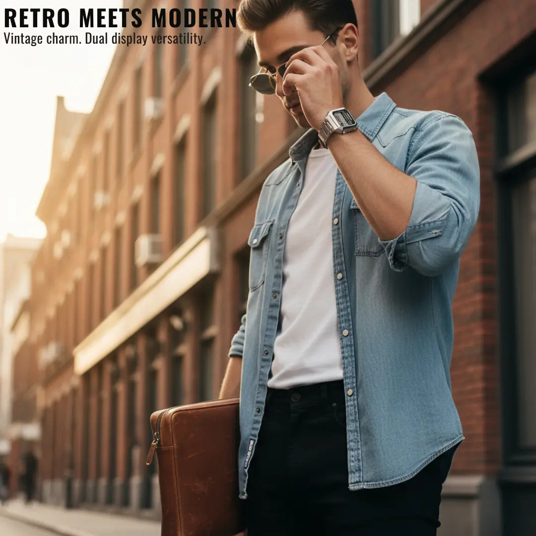 RetroSquare Digital Watch