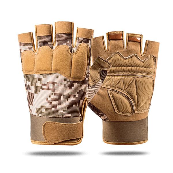 Tactical Camo Half Finger Gloves