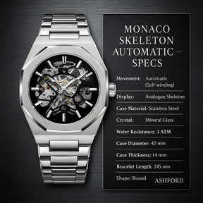 Monaco Skeleton Automatic Watch