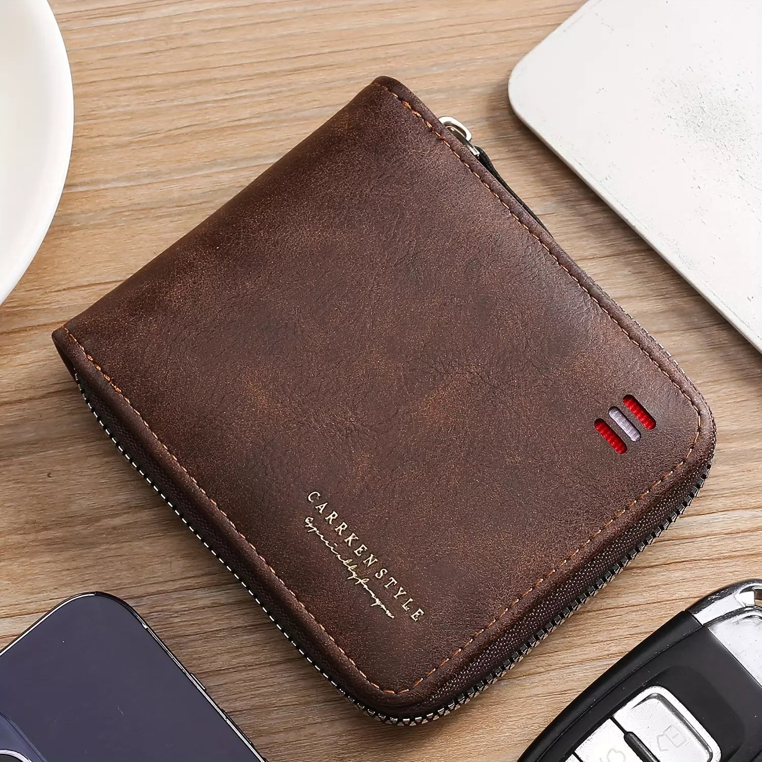 Vintage Guard – Men’s PU Leather Zipper Wallet