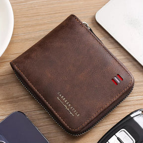 Vintage Guard – Men’s PU Leather Zipper Wallet
