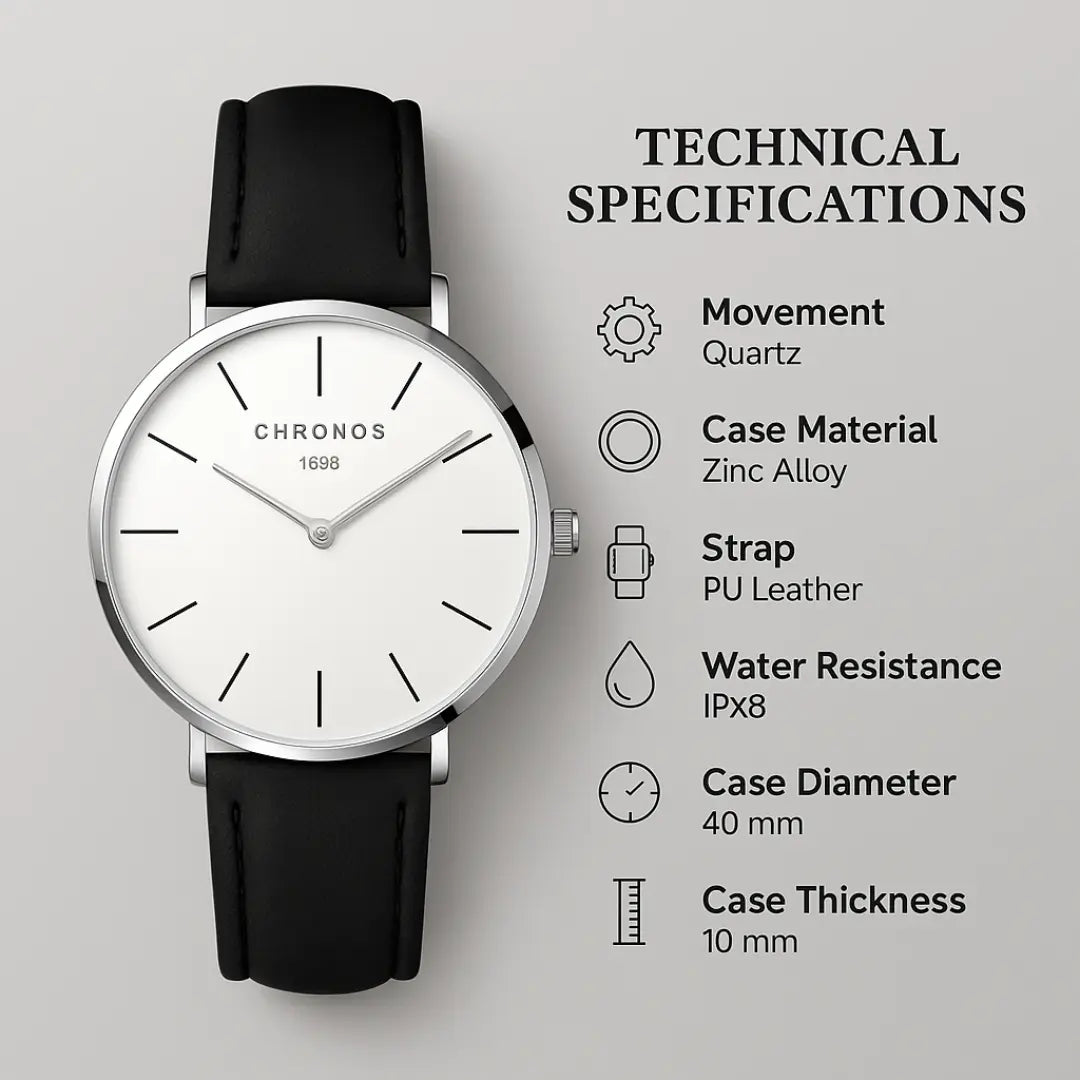 Zenith Classic – Quartz Casual Leather Watch