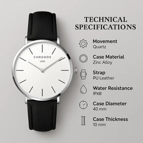 Zenith Classic – Quartz Casual Leather Watch