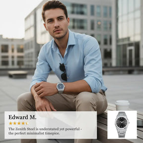 Zenith Steel Luxury Minimalist Quartz Watch