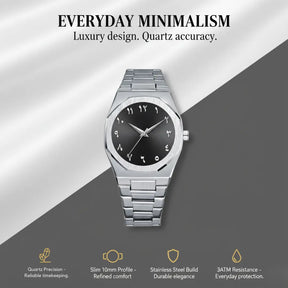 Zenith Steel Luxury Minimalist Quartz Watch