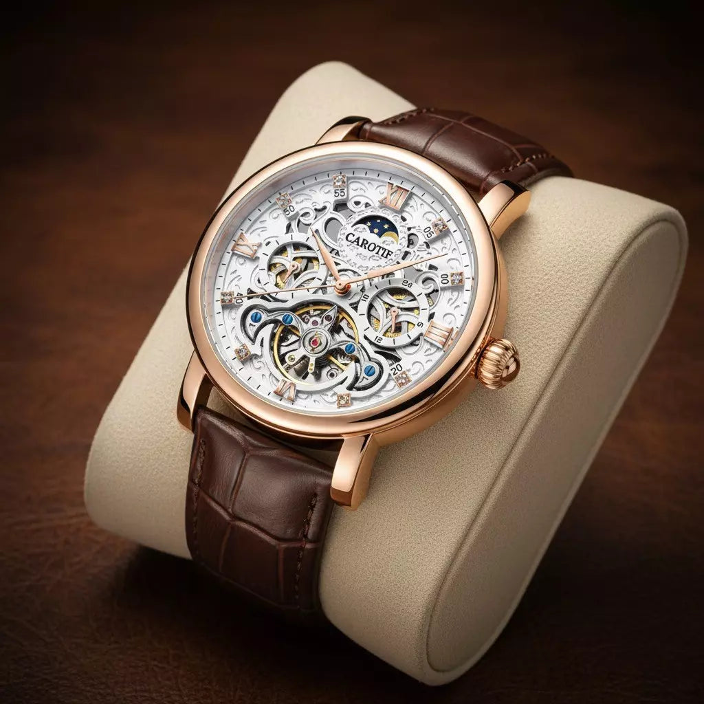Business Leather Band Mechanical Automatic Men's Watch