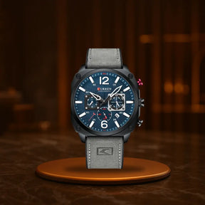 Business Leather Quartz Waterproof Wrist Men's Watch