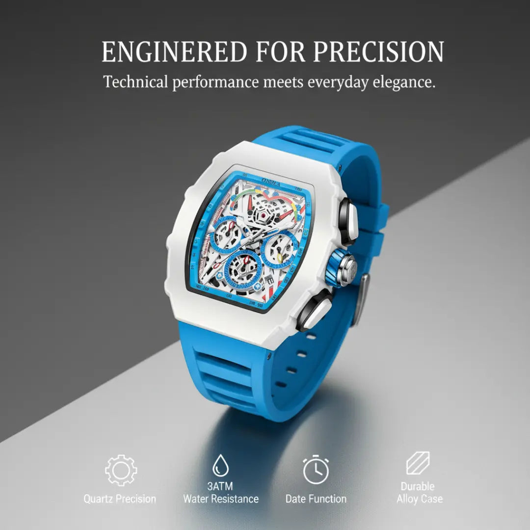 HOVX Atlas Barrel – Men’s Quartz Barrel-Shaped Watch