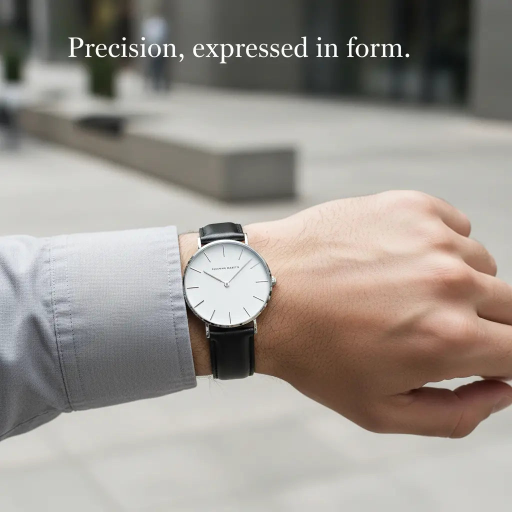 HOVX Eclipse Classic – Minimalist Leather Men’s Watch 40mm