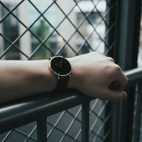 HOVX Eclipse Classic – Minimalist Leather Men’s Watch 40mm