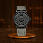 HOVX Eclipse Vortex – Men’s Quartz Leather Watch