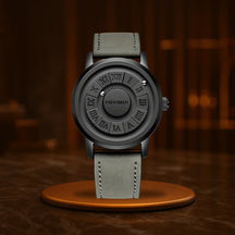 HOVX Eclipse Vortex – Men’s Quartz Leather Watch