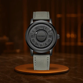 HOVX Eclipse Vortex – Men’s Quartz Leather Watch