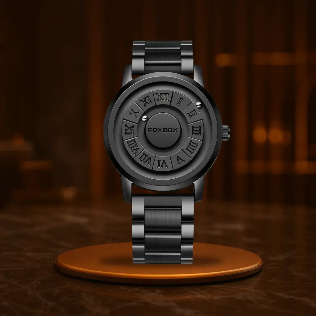 HOVX Eclipse Vortex – Men’s Quartz Leather Watch