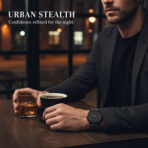 HOVX Eclipse Vortex – Men’s Quartz Leather Watch