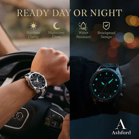 Luxury Leather Military Sport Chronograph Men's Watch