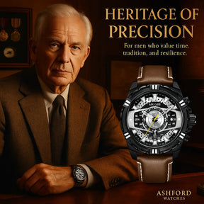 Luxury Quartz Chronograph Military Sport Leather Men's Watch