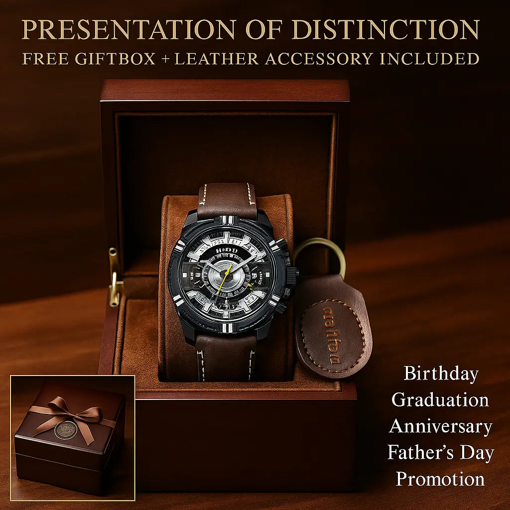 Luxury Quartz Chronograph Military Sport Leather Men's Watch