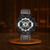 Luxury Quartz Chronograph Military Sport Leather Men's Watch