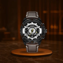 Luxury Quartz Chronograph Military Sport Leather Men's Watch