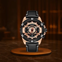 Luxury Quartz Chronograph Military Sport Leather Men's Watch