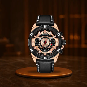 Luxury Quartz Chronograph Military Sport Leather Men's Watch