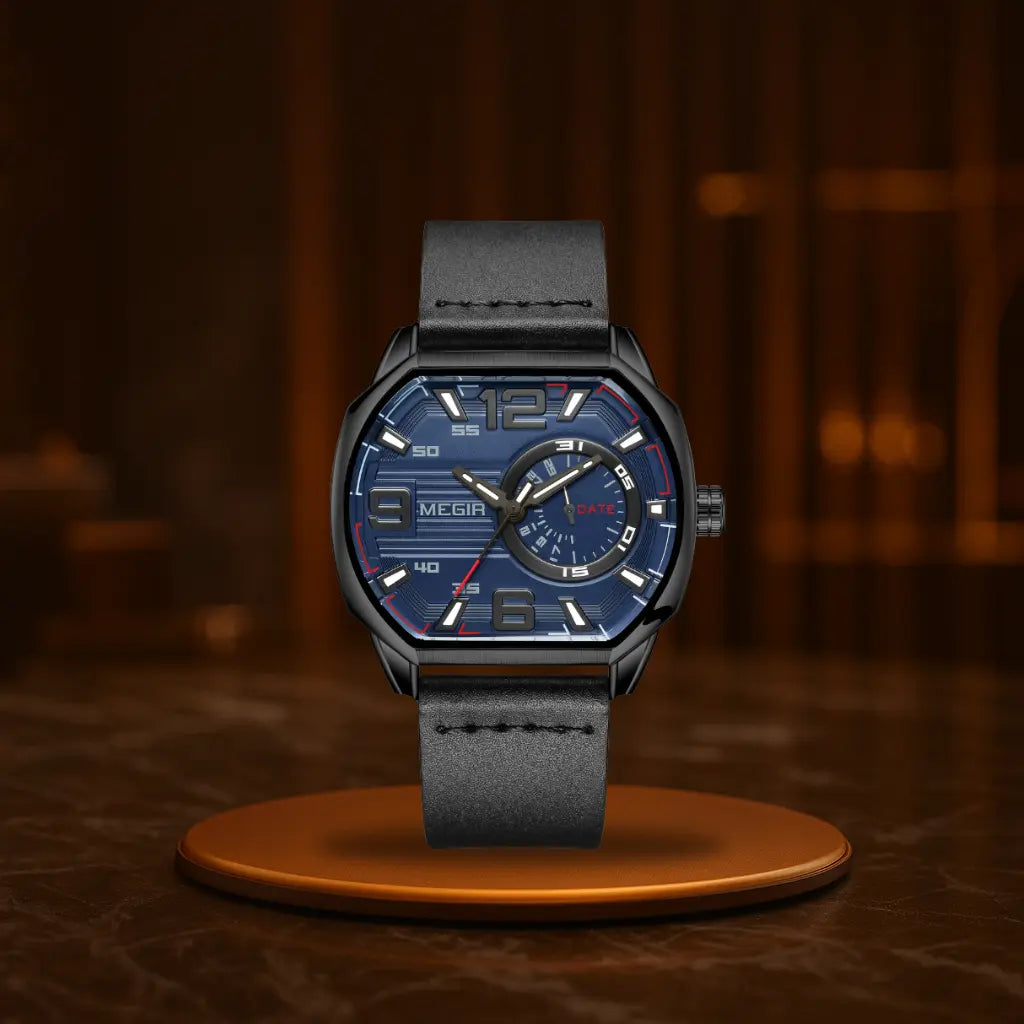 Premium Leather Sports Men's Watch