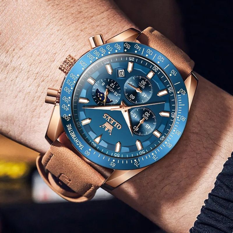 Quartz Waterproof Men's Watch Rose