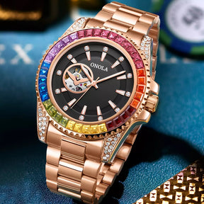 Rainbow Luxe Automatic Skeleton Watch