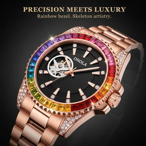 Rainbow Luxe Automatic Skeleton Watch