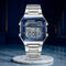 Silver With Blue