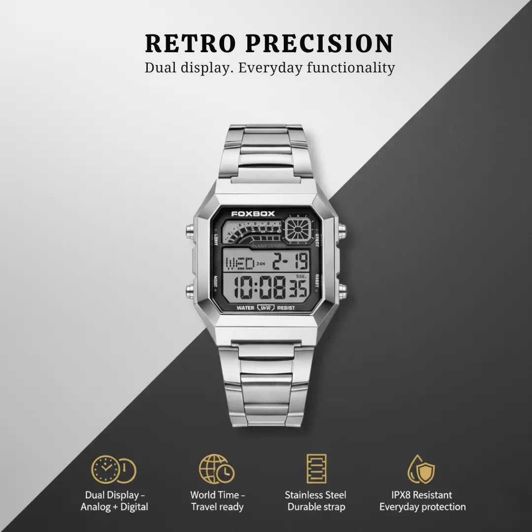 RetroSquare Digital Watch