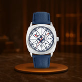 HOVX Compassline – Geometric Minimalist Leather Watch