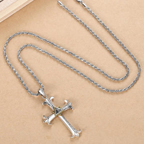 Vintage Evil Eye Cross Necklace