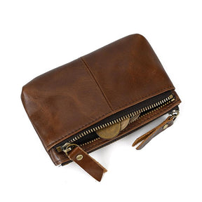Vintage Cowhide Multi-Layer Mini Wallet